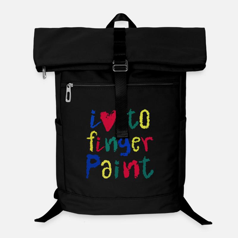 Ich liebe Fingerfarben | Malspaß Design Kinder Laptop-Rucksack 