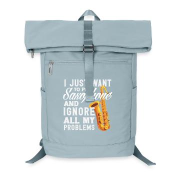 Playing the Saxophone Ignoring All Problems - Laptop Backpack - ice blue - Front