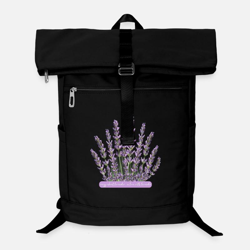Fleurs de lavande folles pour la lavande Sac à dos ordinateur