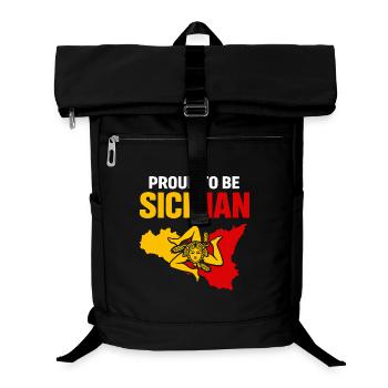 Stolz Sicilianer – Sizilien Farbblock - Laptop-Rucksack  - Schwarz - Vorne