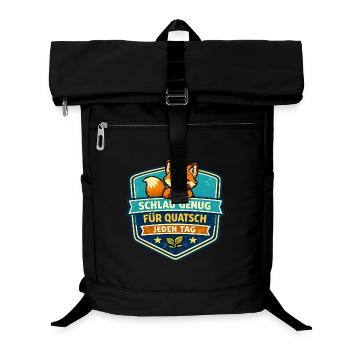 Schlauer Fuchs Quatsch Jeden Tag - Laptop-Rucksack  - Schwarz - Vorne
