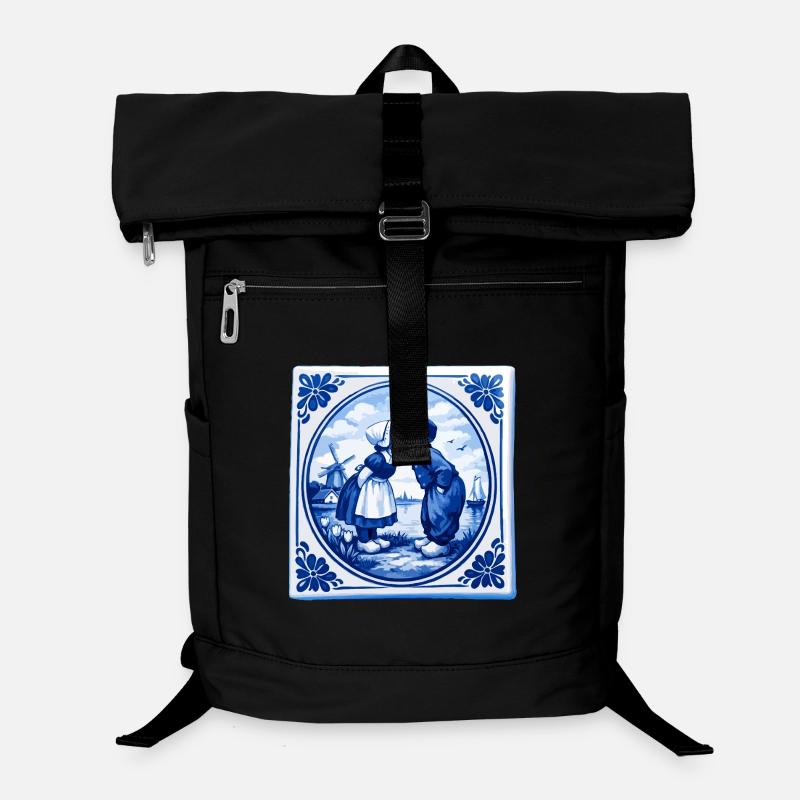 Delft Love Kiss in Blue Sac à dos ordinateur