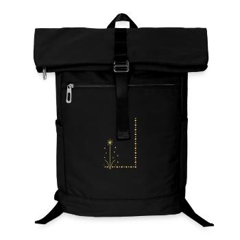 Plante étoile dorée sur le bord - Sac à dos ordinateur - noir - Devant