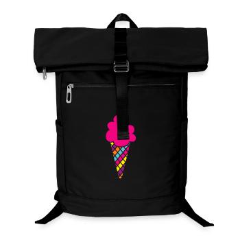 Eistüte bunt Icecream Waffel Sommer Fun Fan Sweets - Laptop-Rucksack  - Schwarz - Vorne