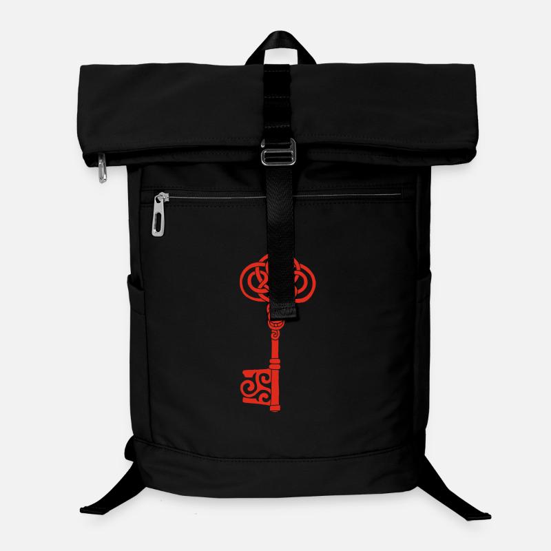 Roter keltischer Schlüssel Laptop-Rucksack 