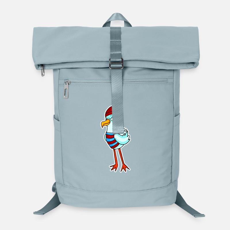North Sea Seagull Motif Bird Laptop Backpack