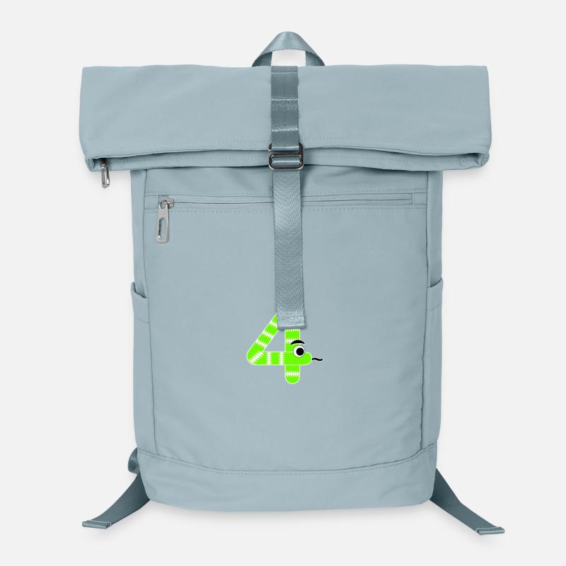 Zahl Vier 4 Kinder Geburtstag Schlange Laptop-Rucksack 