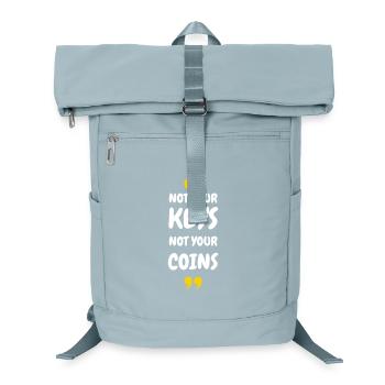 Bitcoin 2025 Security-Not Your Keys Not Your Coin - Laptop-Rucksack  - Eisblau - Vorne