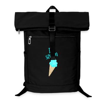 I scream Icecream Eis Fan Eiscreme coole Sprüche - Laptop-Rucksack  - Schwarz - Vorne