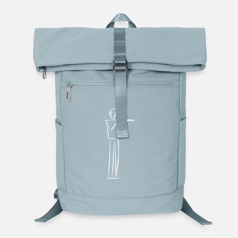 Flautist Line Art Laptop Backpack