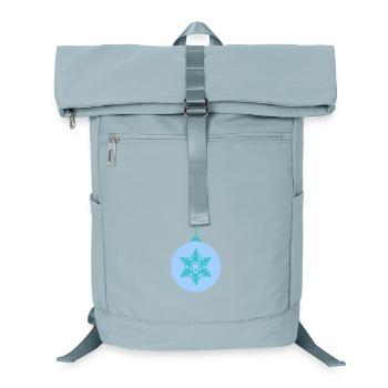 Weihnachtskugel Schneeflocken Blau Ornament - Laptop-Rucksack  - Eisblau - Vorne