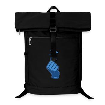 Kpop Koreanische Musik Blue Finger Heart Love - Laptop-Rucksack  - Schwarz - Vorne