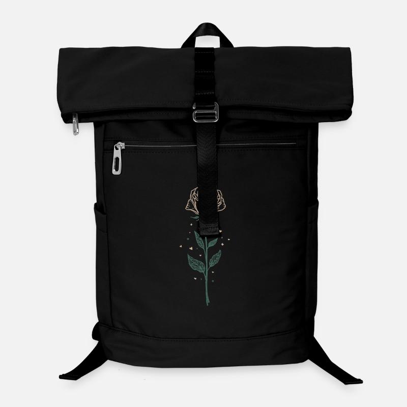 Elegant Rose Illustration Laptop Backpack