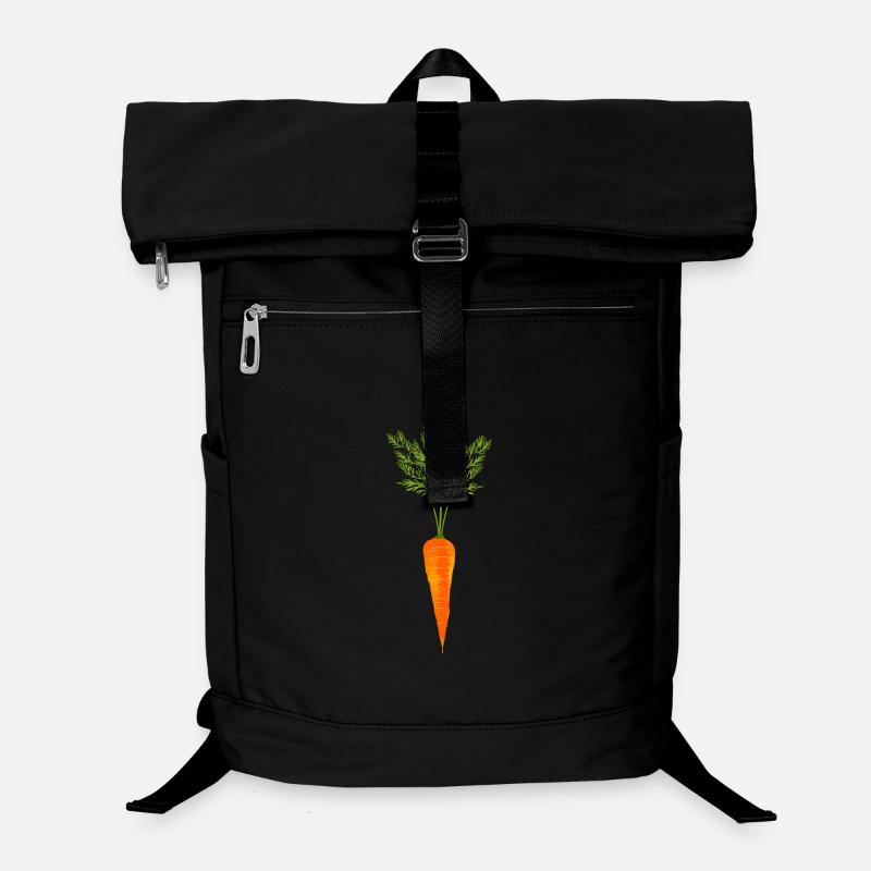 leuchtend orangefarbene Karotte mit Grün Laptop-Rucksack 