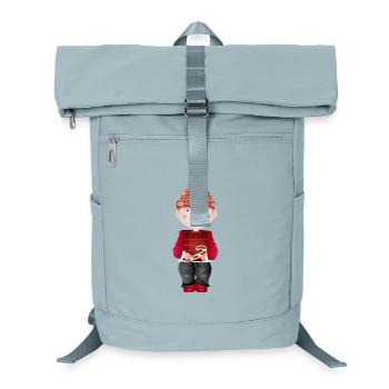 kleiner Junge mit Pudelmütze und Zuckerstange - Laptop-Rucksack  - Eisblau - Vorne