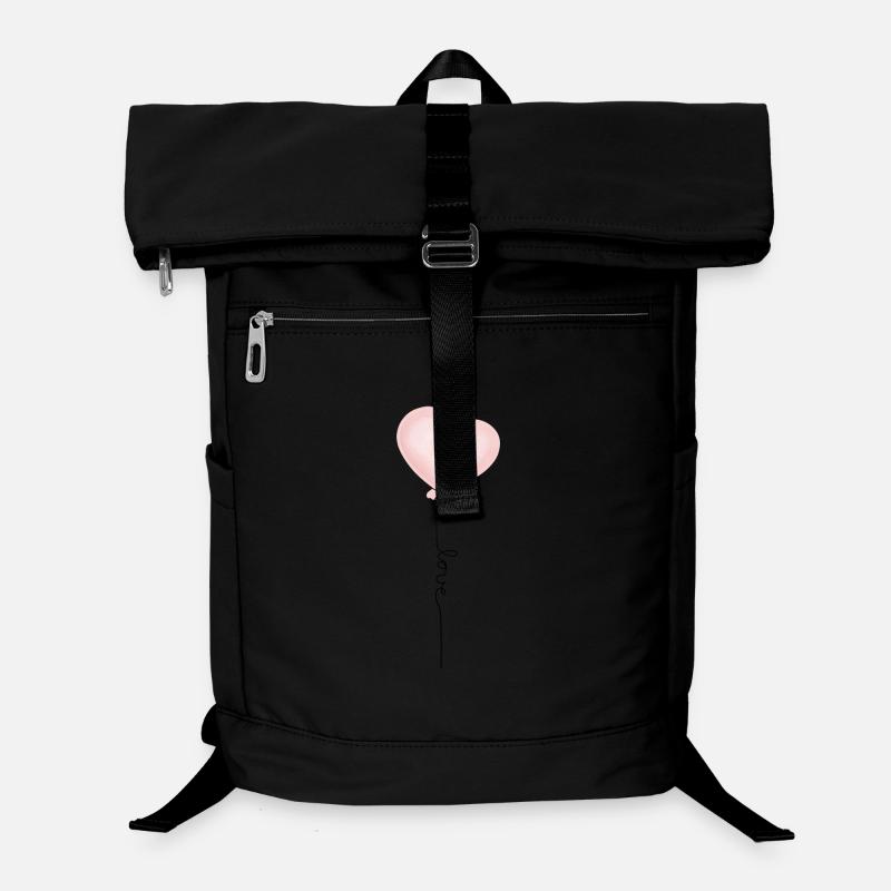 Balloon Heart Love Pastel - Sac à dos ordinateur - noir