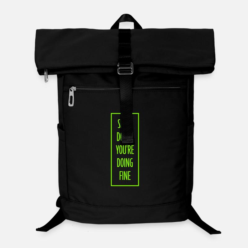 Slow Down You're Doing Fine Motivation Spruch Logo Laptop-Rucksack 