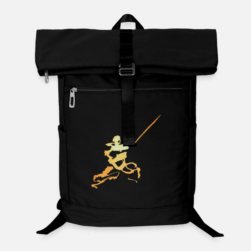 Swordsman Ink Figure Laptop Backpack