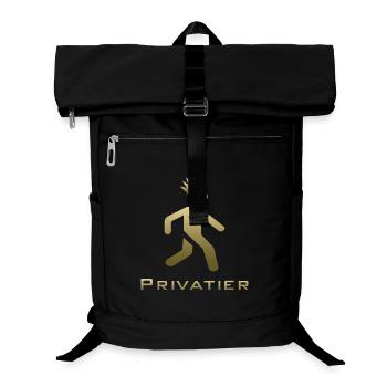 Privatier Design in Gold - Laptop-Rucksack  - Schwarz - Vorne