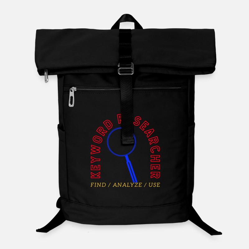 Recherche de mots-clés Logo de la loupe Sac à dos ordinateur