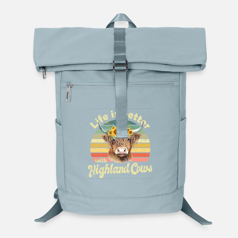Schottisches Hochlandrind Kuh Laptop-Rucksack 