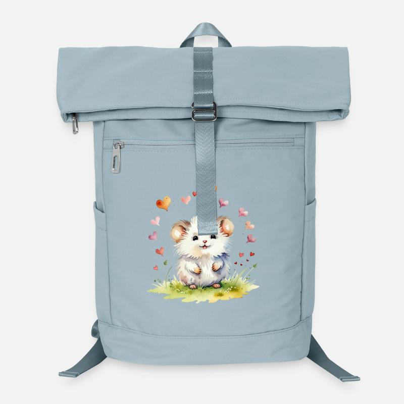 Souris mignonne dans le rêve de prairie aquarelle Sac à dos ordinateur