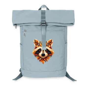 Waschbär, gestaltet aus verschiedenen Blättern - Laptop-Rucksack  - Eisblau - Vorne