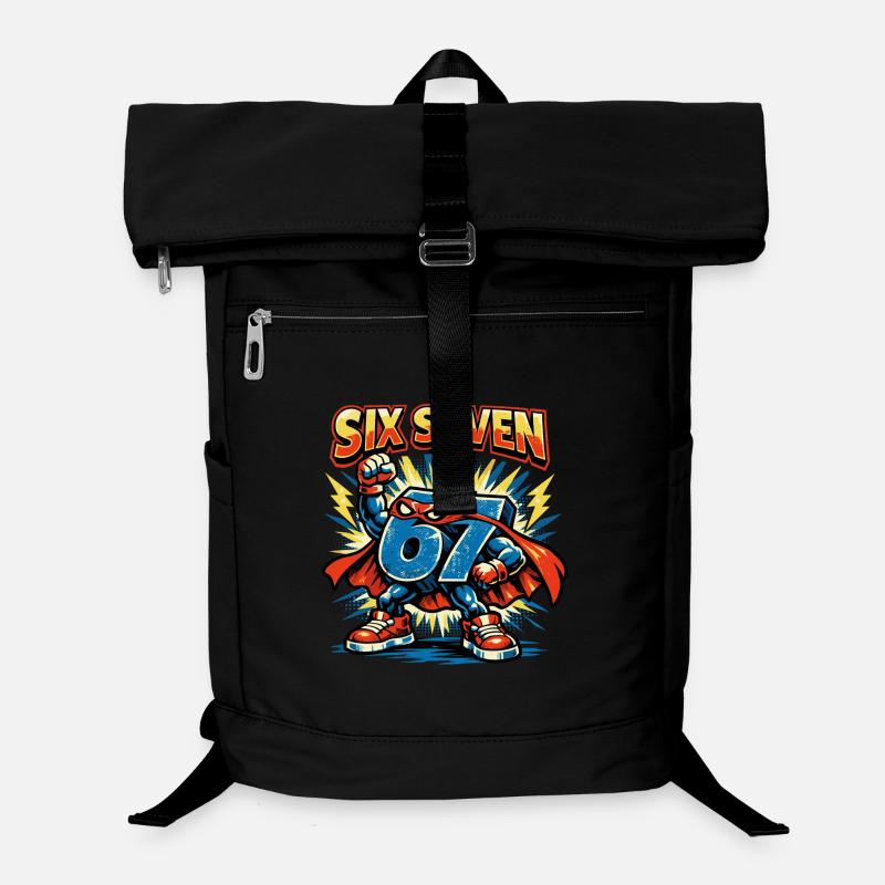 Zahl 67 Six Seven Süß Meme Geschenk Laptop-Rucksack 