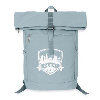 Dubai Skyline Badge Sign - Laptop Backpack - ice blue - Front