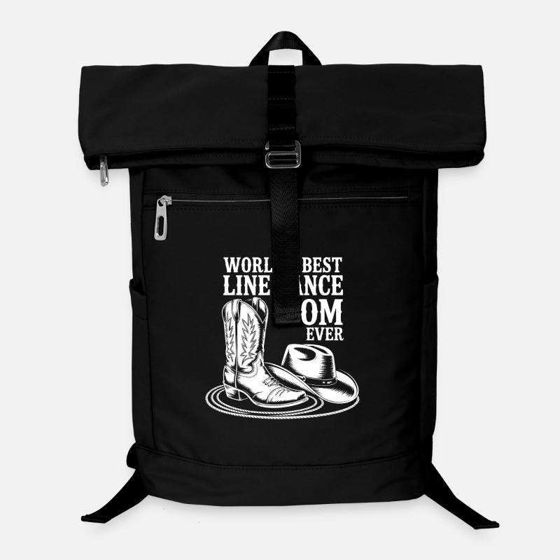 Maman LineDance avec des bottes de cowboy - Sac à dos ordinateur - noir