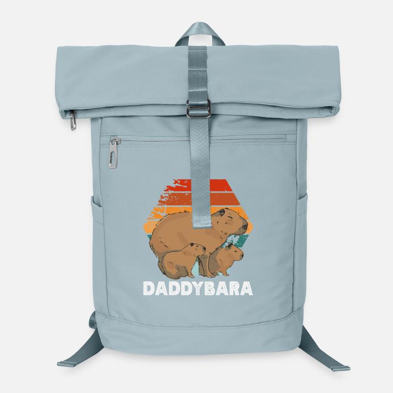 Retro Daddy Bara Capybaras Cute Funny Animal Laptop Backpack