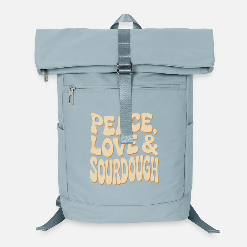 Peace Love Sourdough Typography Laptop Backpack