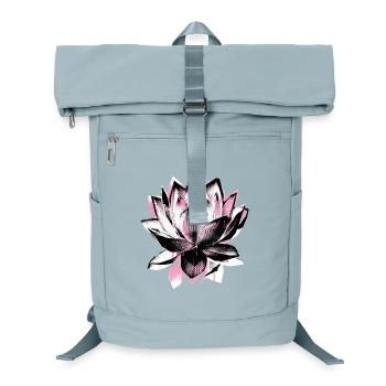 Lotusblüte Yoga - Laptop-Rucksack  - Eisblau - Vorne