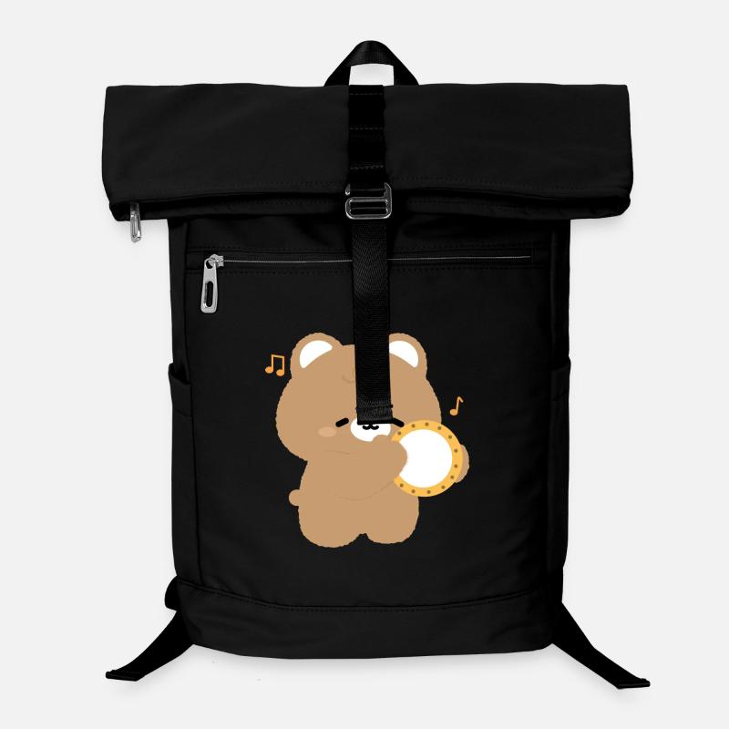 Bear Tambourine Melody Laptop Backpack