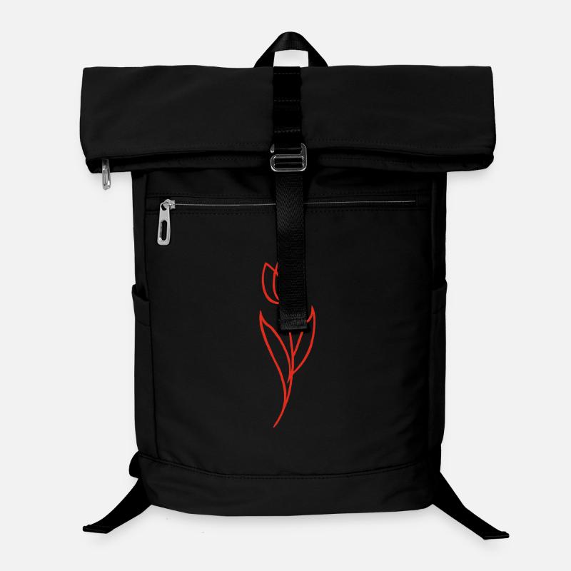 Skizze einer roten Blume Laptop-Rucksack 