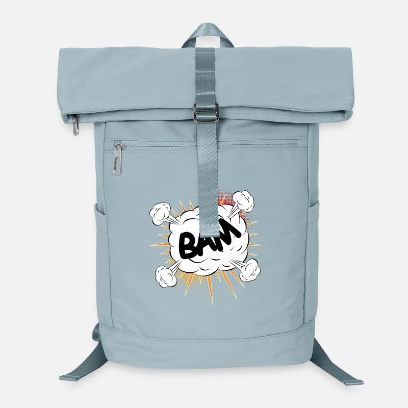 Bam Comic Kampf Wolke für eigene Texte & Motive Laptop-Rucksack 