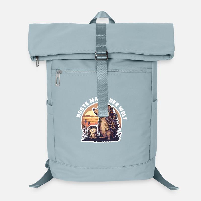 Mama Mutter Beste Mama der Welt Igel Spruch Laptop-Rucksack 
