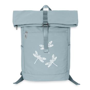 Trio of White Dragonflies - Laptop Backpack - ice blue - Front