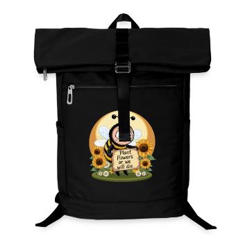 Bienen Retten - Laptop-Rucksack  - Schwarz - Vorne