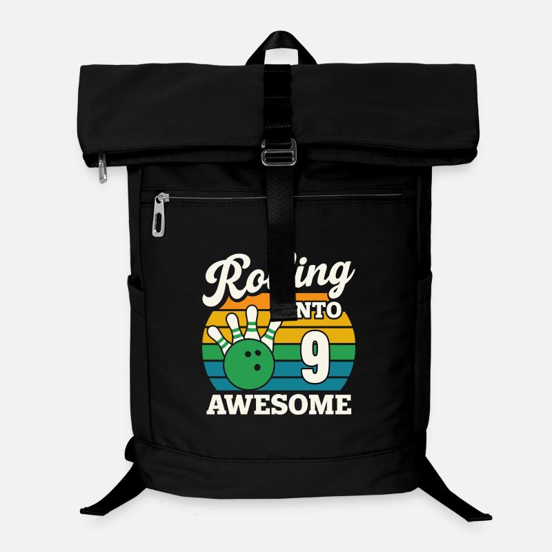 Rolling Into 9 Awesome Bowling Design - Laptop-Rucksack  - Schwarz