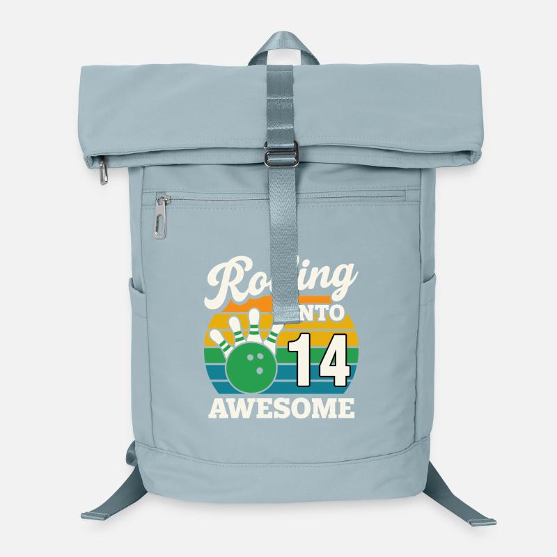 Rétro Bowling 14e anniversaire Design Sac à dos ordinateur