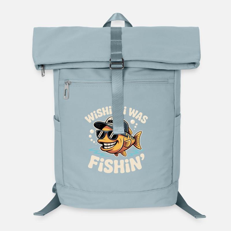 Lustiger Anglerfisch mit Sonnenbrille und Cap Laptop-Rucksack 