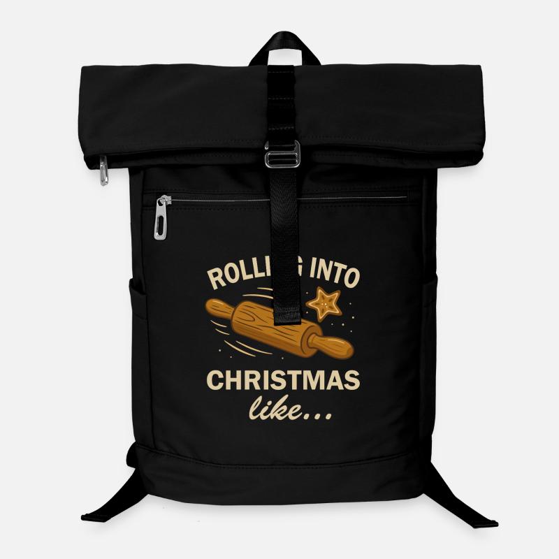 Christmas Christmas Bakery Rolling Dough and Biscuit Laptop Backpack