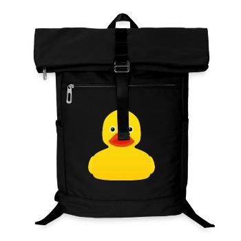 Pop art rétro en canard en caoutchouc jaune - Sac à dos ordinateur - noir - Devant