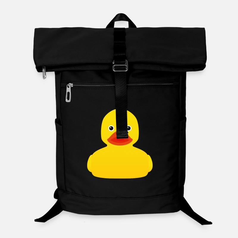 Gelbe Quietscheente Retro-Popart Laptop-Rucksack 
