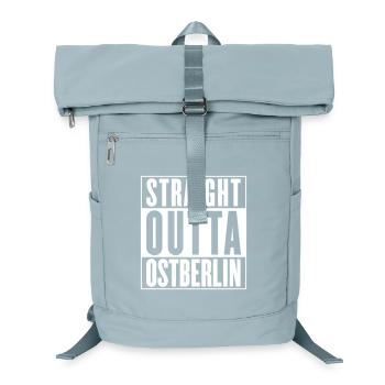 Straight outta Ostberlin (Farbe änderbar) - Laptop-Rucksack  - Eisblau - Vorne