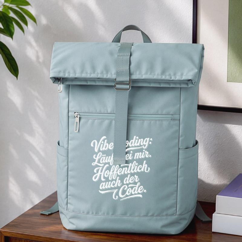 Vibe Coding läuft bei mir hoffentlich Code Laptop-Rucksack 