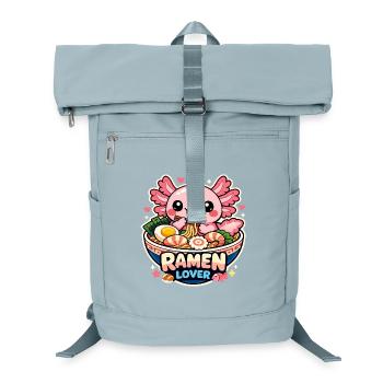 Axolotl Kawaii Ramen Food Cute Gift - Laptop Backpack - ice blue - Front