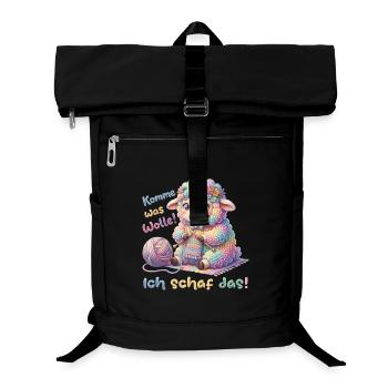 Komme was wolle ich schaf das  - Laptop-Rucksack  - Schwarz - Vorne