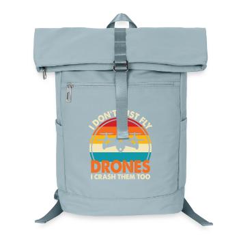 Ich fliege nicht nur Drohnen, ich lasse sie auch abstürzen - Laptop-Rucksack  - Eisblau - Vorne